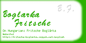 boglarka fritsche business card
